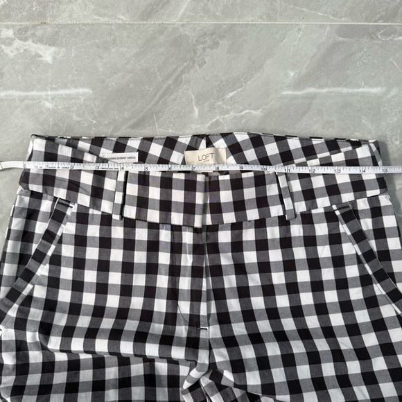 NWOT Women’s LOFT Outlet Modern Skinny Ankle Gingham Pants Size 2 - Picture 15 of 16